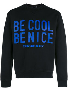 толстовка Be Cool Be Nice Dsquared2