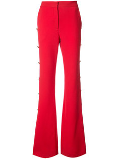 button embellished bootcut trousers Prabal Gurung