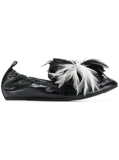 pearl embellished ballerina shoes Lanvin