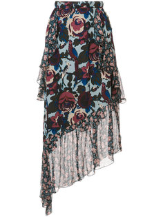 floral print asymmetric skirt Anna Sui