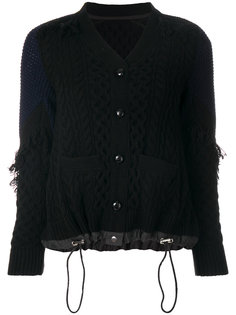 кардиган крупной вязки  Sacai