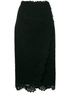 юбка с кружевным слоем  Ermanno Scervino