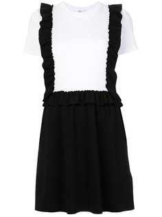 платье-передник с футболкой с оборочной отделкой Red Valentino