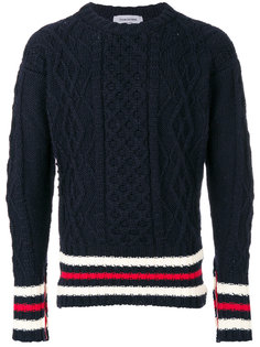 свитер с отделкой в полоску Thom Browne