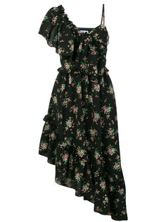 асимметричное платье с оборками MSGM