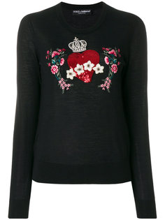 джемпер с заплаткой в форме сердца Dolce &amp; Gabbana