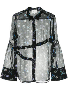прозрачная рубашка  с цветочной вышивкой 3.1 Phillip Lim