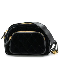 стеганая бархатная сумка на пояс  Prada