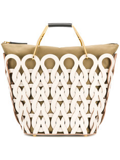 сумка-тоут с плетеным дизайном Marni