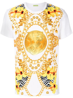 футболка с цветочным принтом Versace Jeans