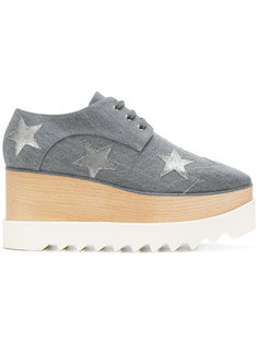 Star Elyse denim platform shoes Stella McCartney
