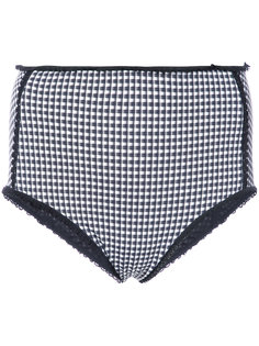 high waisted check bikini bottoms Jonathan Simkhai