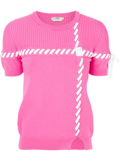 laced knitted top Fendi