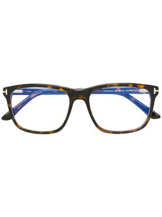 очки с эффектом черепашьего панциря Tom Ford Eyewear