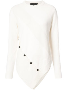 asymmetrical spiral button sweater Proenza Schouler