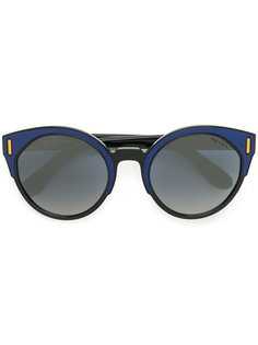 массивные закругленные солнцезащитные очки в оправе "кошачий глаз" Prada Eyewear