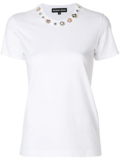 beaded neck T-shirt  Markus Lupfer