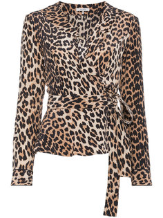 Fayette silk wrap blouse Ganni