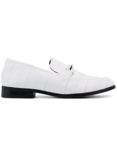 white melanie leather loafers Newbark