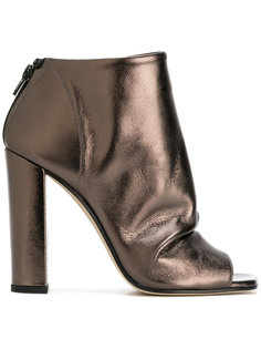 metallic open-toe boots Marc Ellis