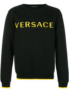 embroidered logo sweatshirt Versace