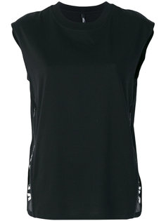 zipped logo tank top Versus