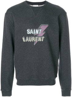 logo print sweatshirt Saint Laurent