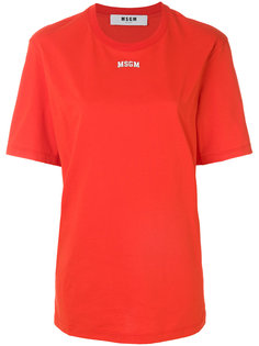 футболка свободного кроя с логотипом MSGM