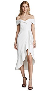 alice + olivia Josie Off Shoulder Wrap Dress