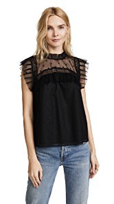 BB Dakota Roslyn Swiss Dot Victorian Blouse