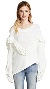 FRAME Ruffle Yoke Sweater