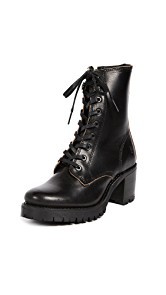 Frye Sabrina Combat Heeled Boots