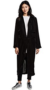 RtA Karina Velvet Trench Coat
