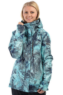 Куртка утепленная женская Roxy Wilder Print Aruba Blue Freezefog