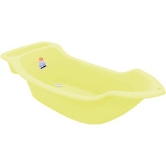 Детская ванночка Little Angel Жемчужинка со сливом 55 л., желтая