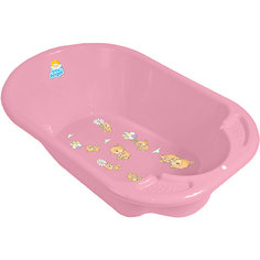 Детская ванночка Little Angel Дельфин, Bears розовая