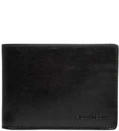 Черное портмоне из натуральной кожи Gianni Conti