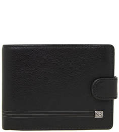 Черное портмоне из натуральной кожи Sergio Belotti