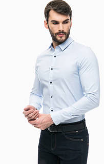 Классическая голубая рубашка из хлопка Calvin Klein Jeans