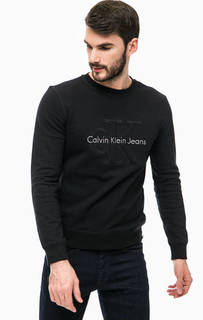 Черный свитшот с вышивкой Calvin Klein Jeans