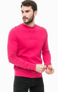 Хлопковый свитшот цвета фуксии Calvin Klein Jeans
