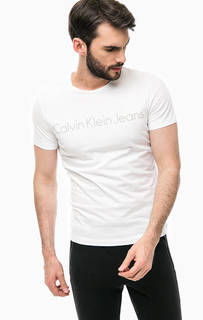 Хлопковая футболка с круглым вырезом Calvin Klein Jeans