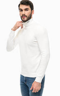 Белая хлопковая водолазка Calvin Klein Jeans