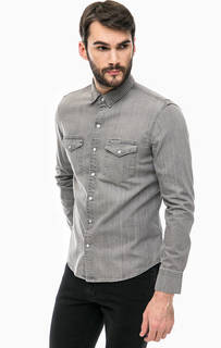 Приталенная джинсовая рубашка на кнопках Calvin Klein Jeans