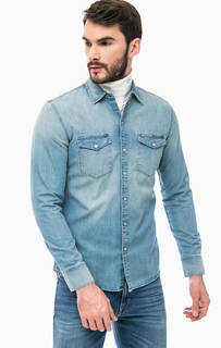 Приталенная джинсовая рубашка на кнопках Calvin Klein Jeans