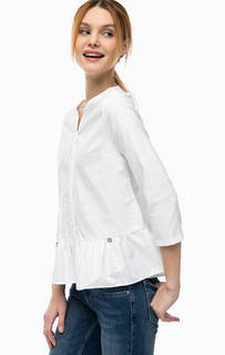 Белая хлопковая блуза на пуговицах Rich&Royal