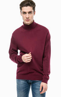 Водолазка бордового цвета из хлопка Pierre Cardin
