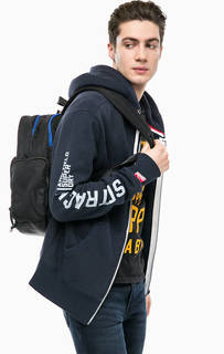 Синяя толстовка с капюшоном Superdry