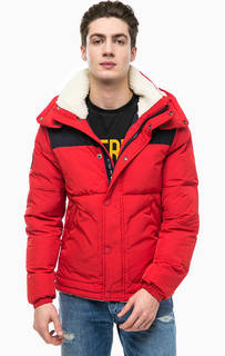 Короткая зимняя куртка со съемным капюшоном Superdry