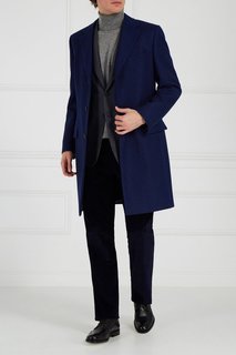 Однобортное шерстяное пальто Canali